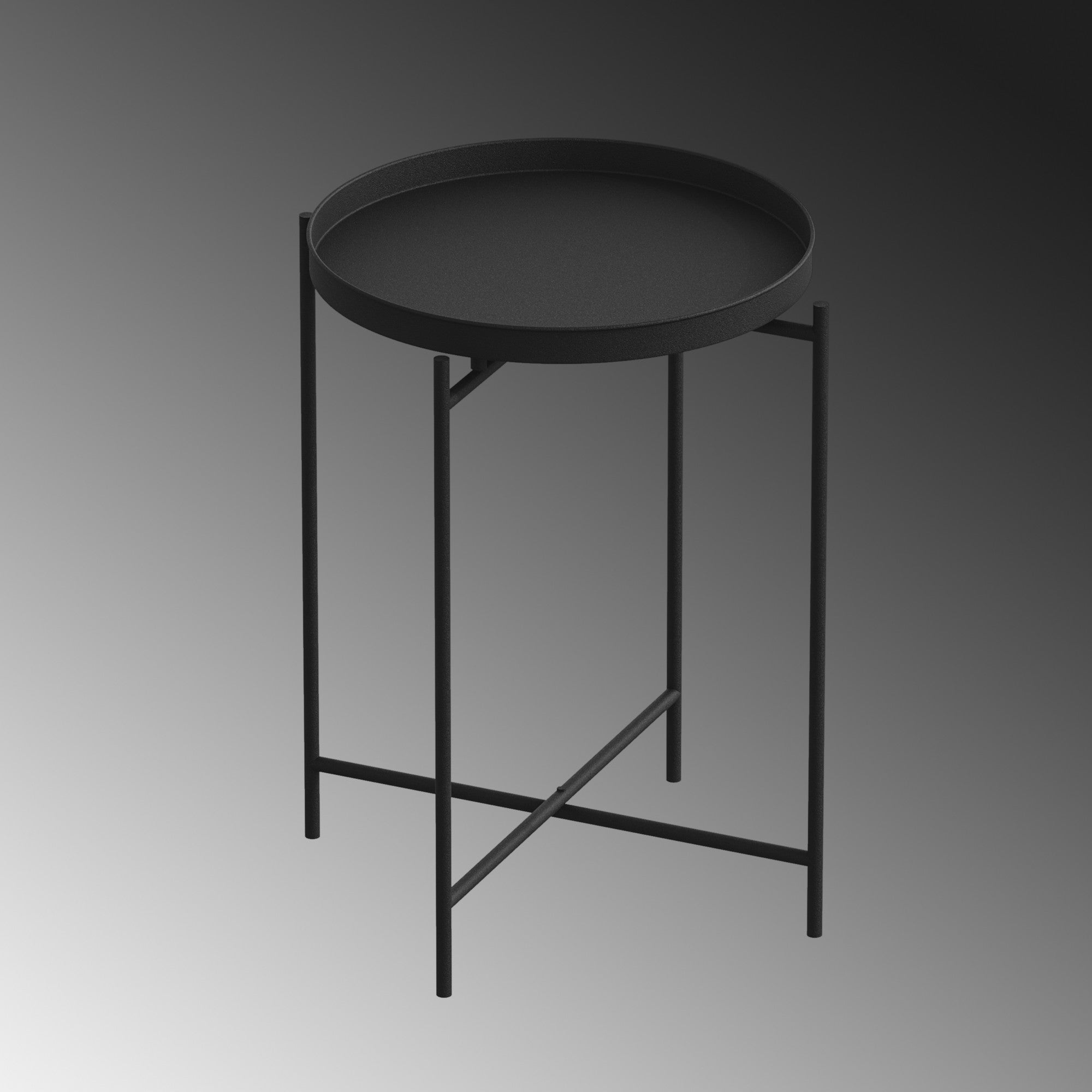 Shb-007 in Schwarz präsentiert im Onlineshop von KAQTU Design AG. Beistelltisch ist von Hanah Home