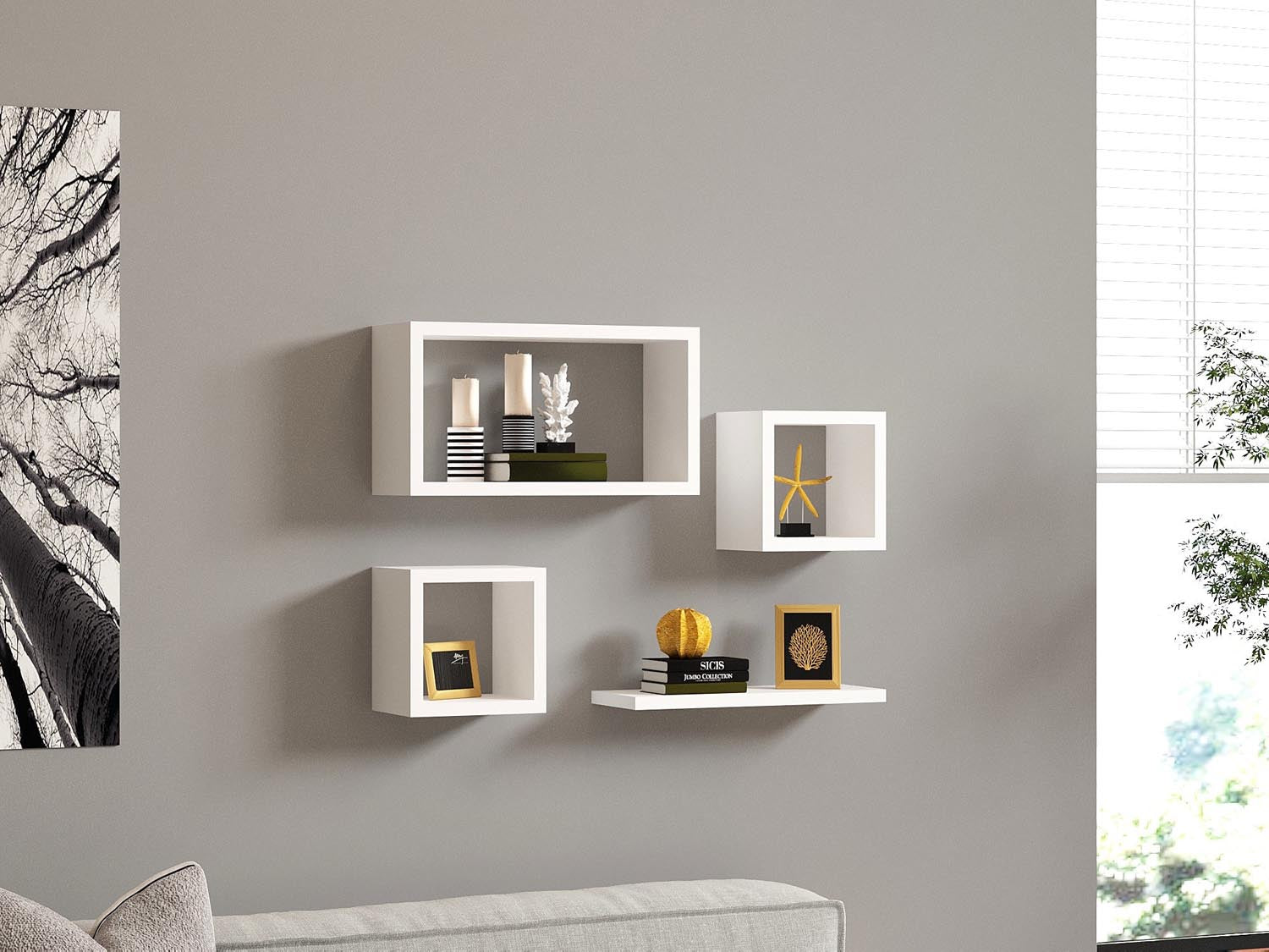 Babi - White in Weiss präsentiert im Onlineshop von KAQTU Design AG. Wandregal ist von Hanah Home