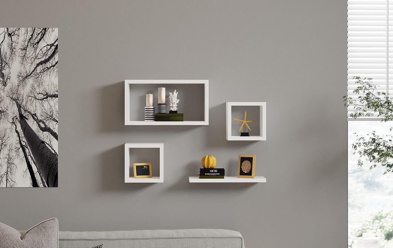 Babi - White in Weiss präsentiert im Onlineshop von KAQTU Design AG. Wandregal ist von Hanah Home