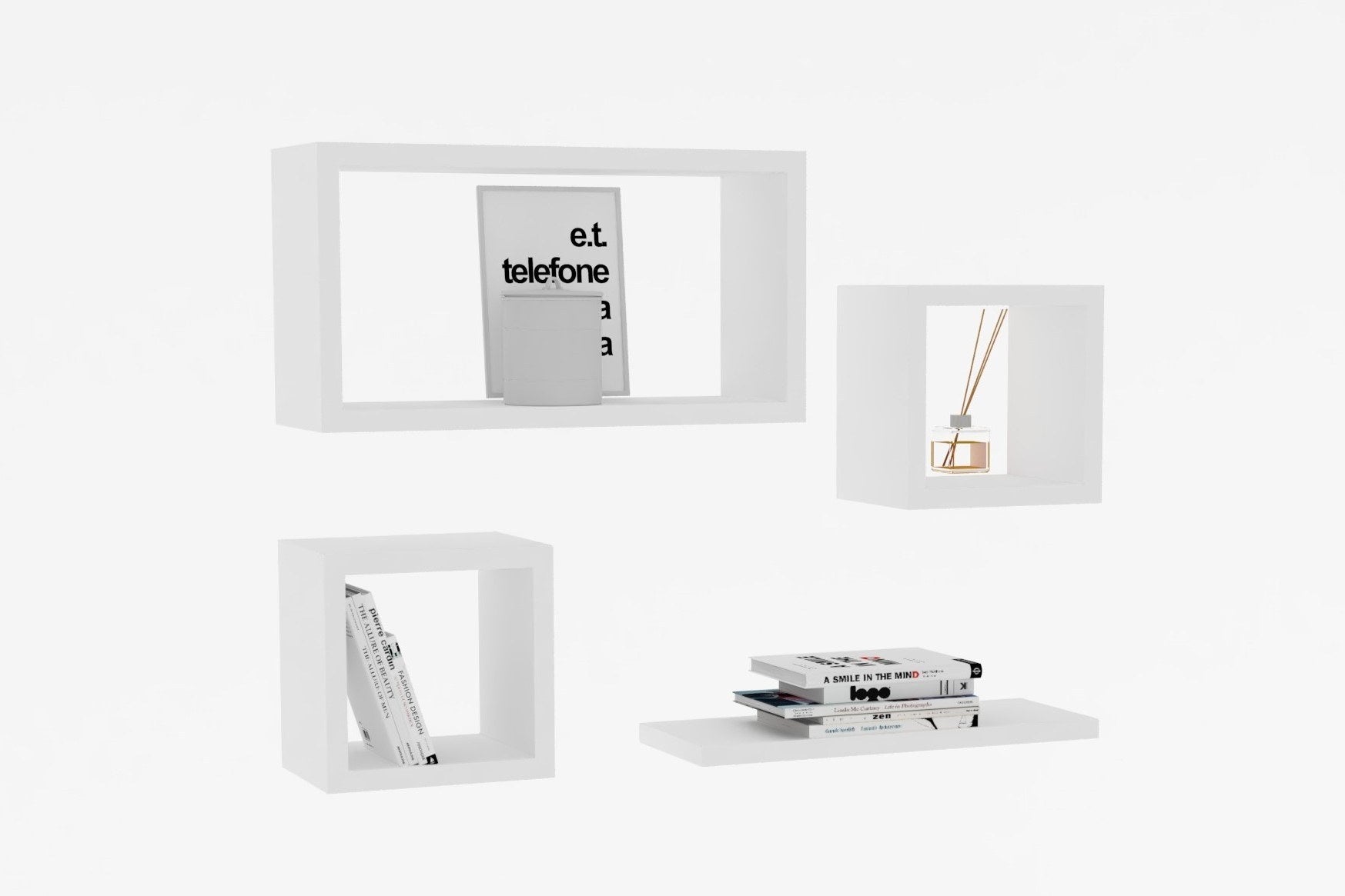 Babi - White in Weiss präsentiert im Onlineshop von KAQTU Design AG. Wandregal ist von Hanah Home