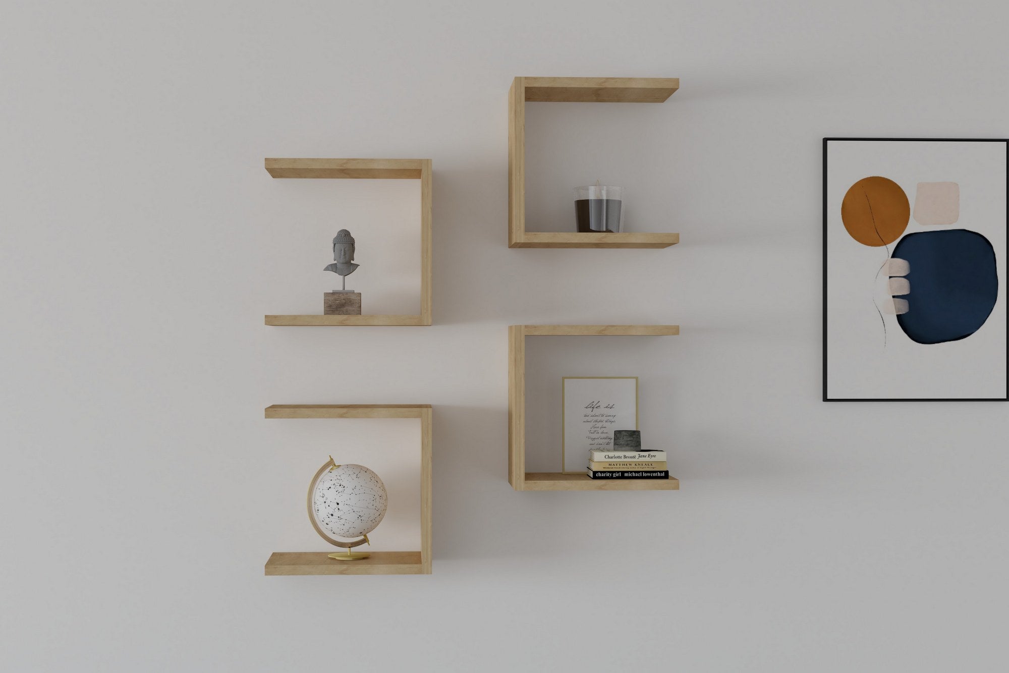 Base - Sapphire Oak in Saphir- Eiche präsentiert im Onlineshop von KAQTU Design AG. Wandregal ist von Hanah Home