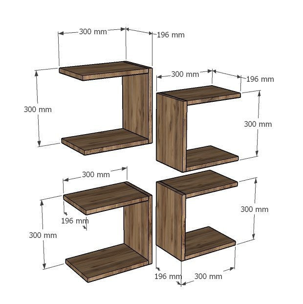 Base - Sapphire Oak in Saphir- Eiche präsentiert im Onlineshop von KAQTU Design AG. Wandregal ist von Hanah Home