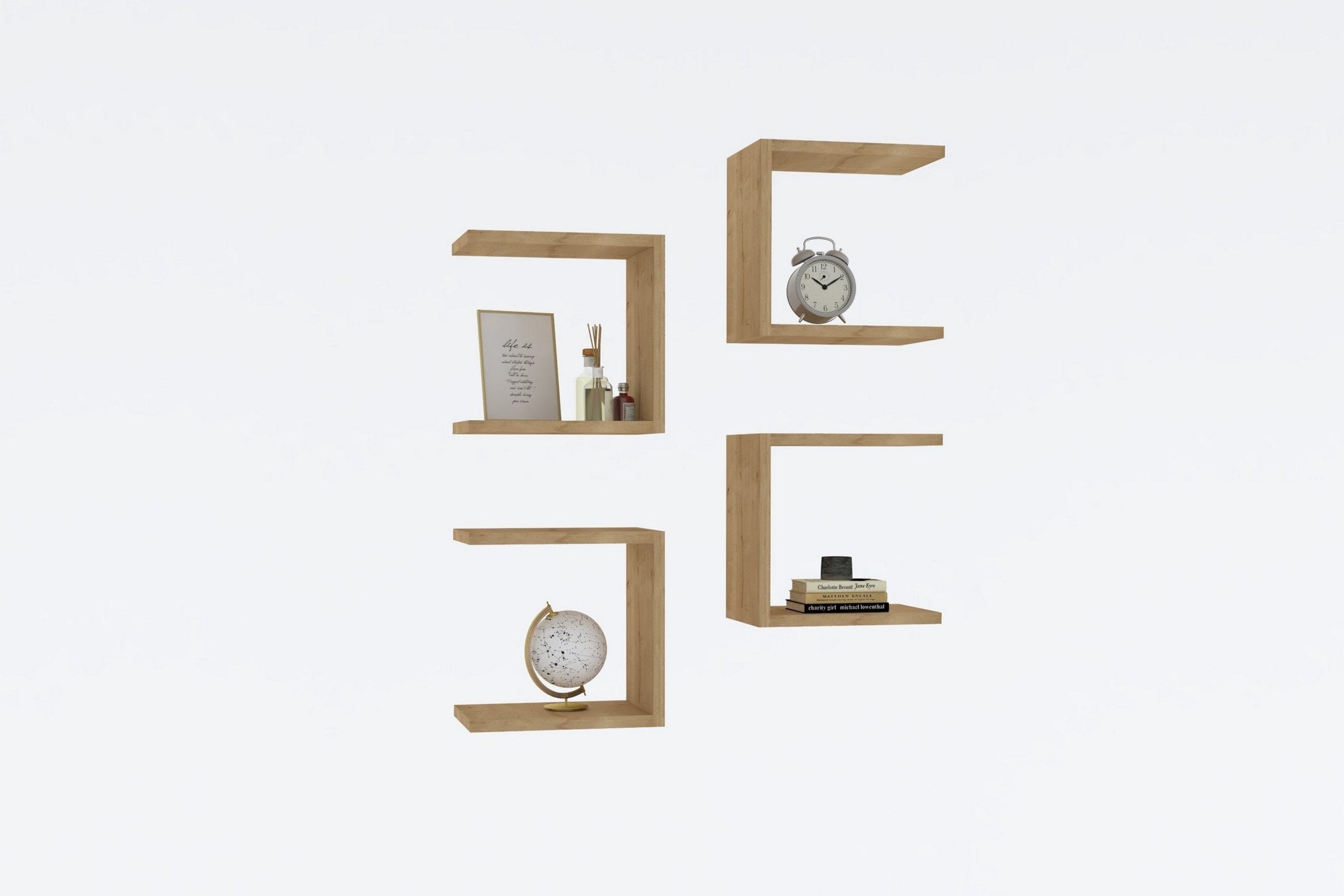 Base - Sapphire Oak in Saphir- Eiche präsentiert im Onlineshop von KAQTU Design AG. Wandregal ist von Hanah Home