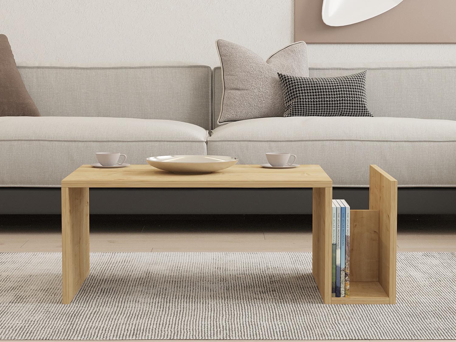 Memo - Sapphire Oak in Saphir- Eiche präsentiert im Onlineshop von KAQTU Design AG. Beistelltisch ist von Hanah Home