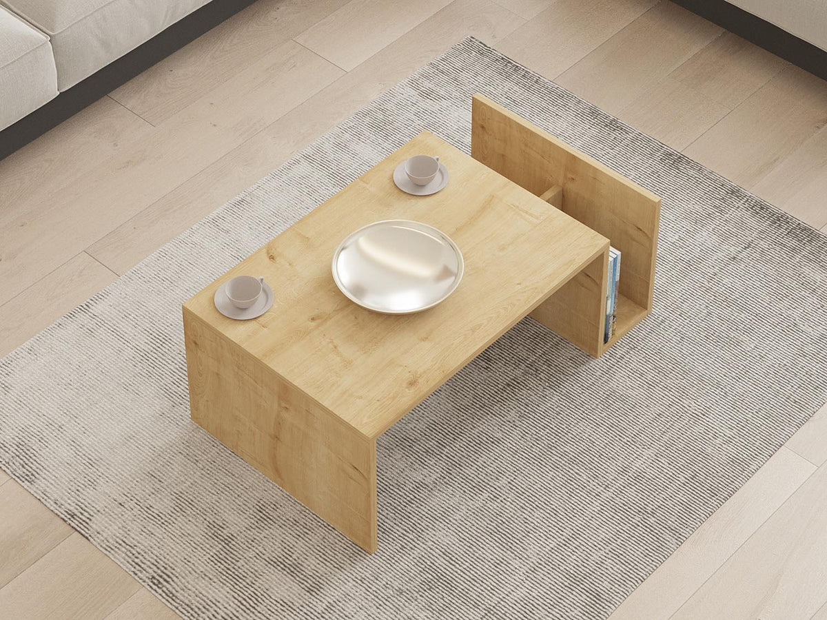 Memo Sofatisch - Saphir- Eiche in Saphir- Eiche präsentiert im Onlineshop von KAQTU Design AG. Couchtisch ist von Hanah Home