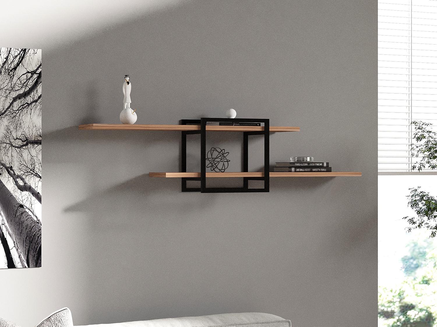 Mone - Atlantik in Atlantische Kiefer präsentiert im Onlineshop von KAQTU Design AG. Wandregal ist von Hanah Home