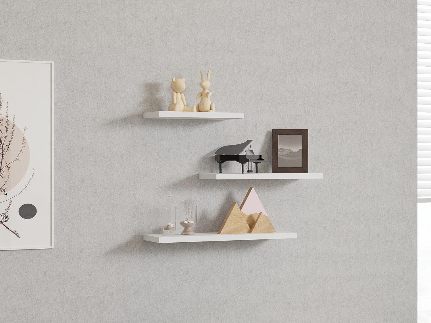 Leila - White in Weiss präsentiert im Onlineshop von KAQTU Design AG. Wandregal ist von Hanah Home