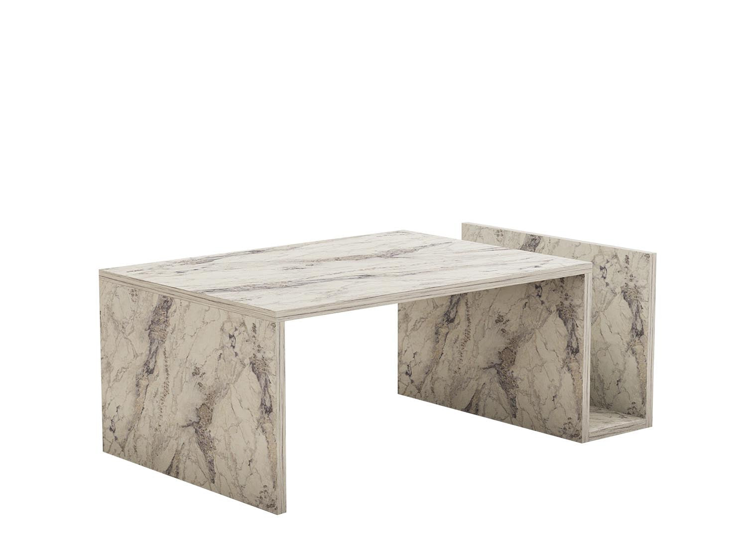 Memo - Freesia Marble in Freesia- Marmor präsentiert im Onlineshop von KAQTU Design AG. Beistelltisch ist von Hanah Home