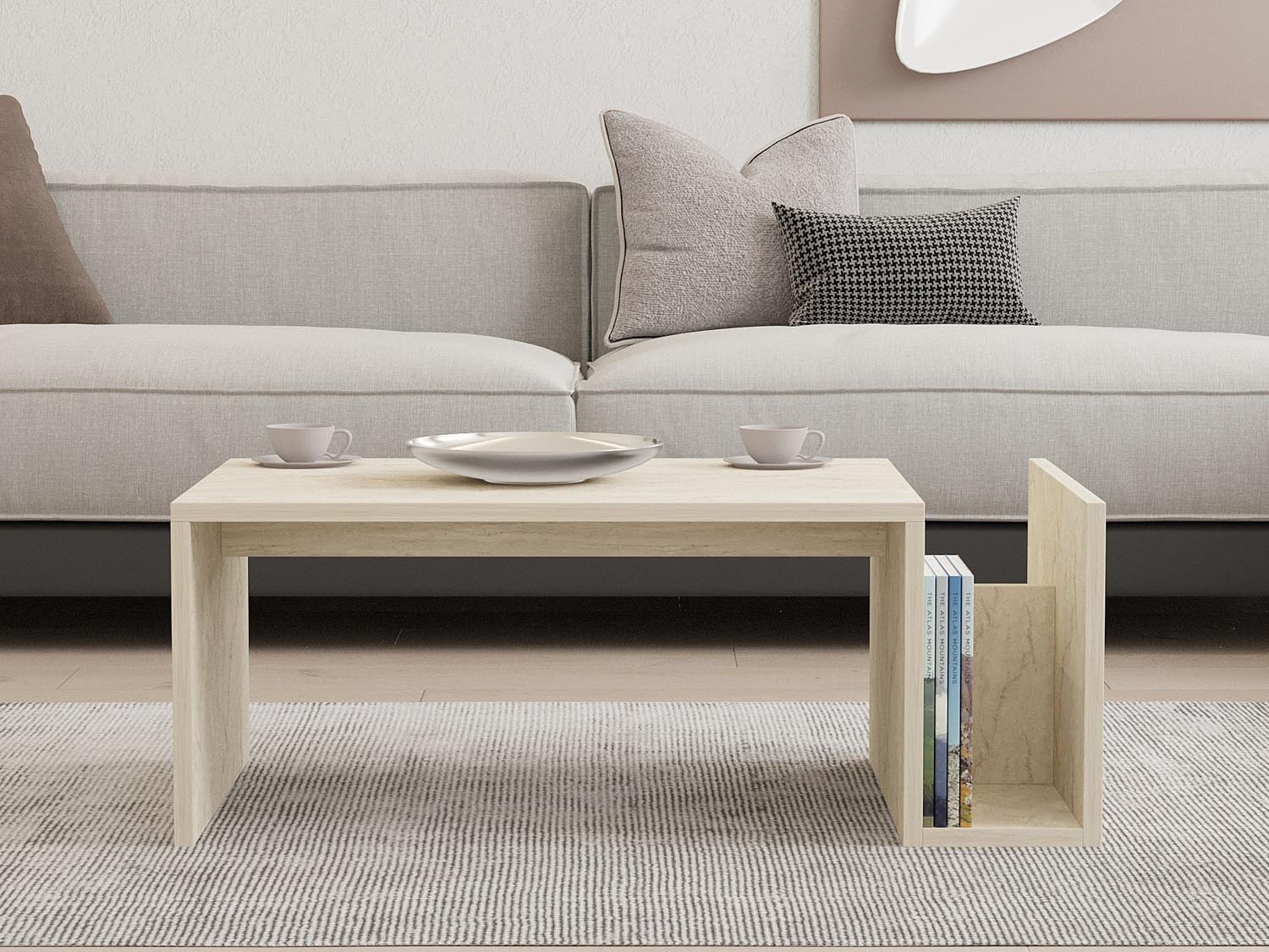 Memo - Travertine in Travertin präsentiert im Onlineshop von KAQTU Design AG. Beistelltisch ist von Hanah Home