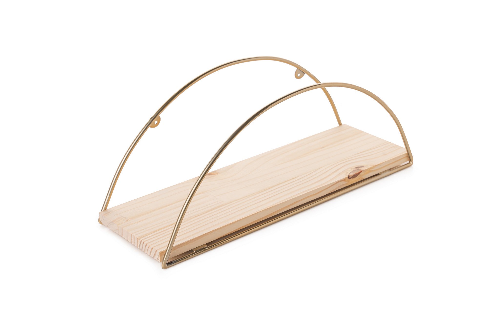 Dekoratif Duvar Rafı 2 in Gold
 Braun präsentiert im Onlineshop von KAQTU Design AG. Wandregal ist von Hanah Home