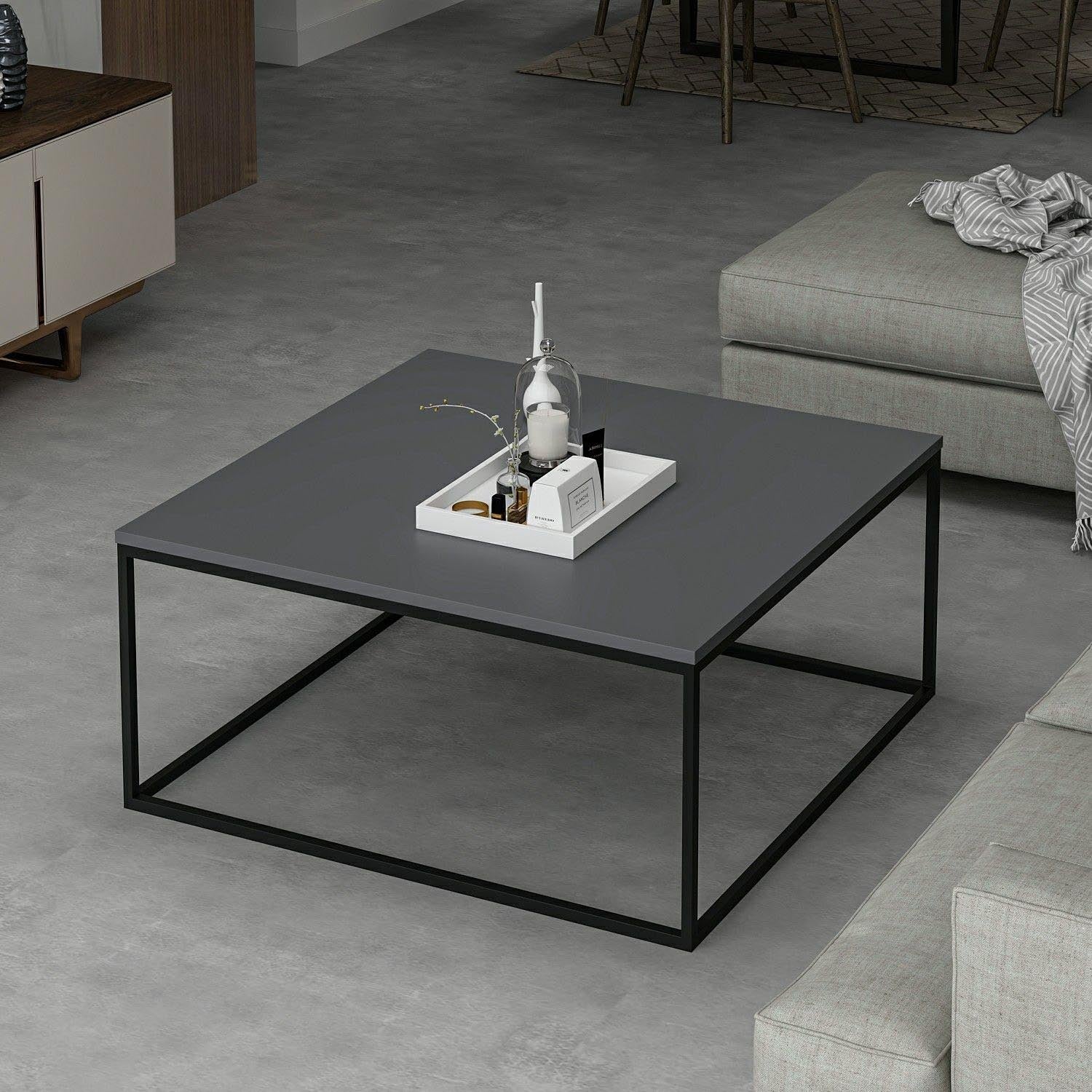 Loni - Anthracite in Anthrazit präsentiert im Onlineshop von KAQTU Design AG. Beistelltisch ist von Hanah Home