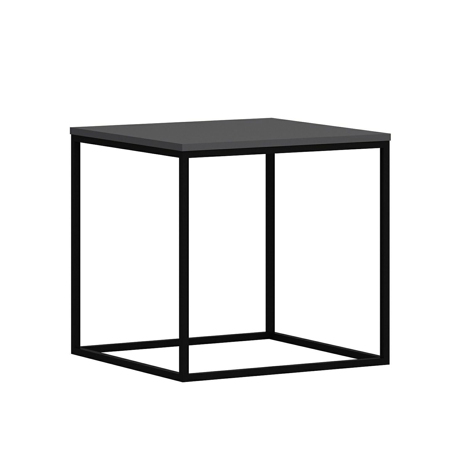 Basak - Anthracite in Anthrazit präsentiert im Onlineshop von KAQTU Design AG. Beistelltisch ist von Hanah Home