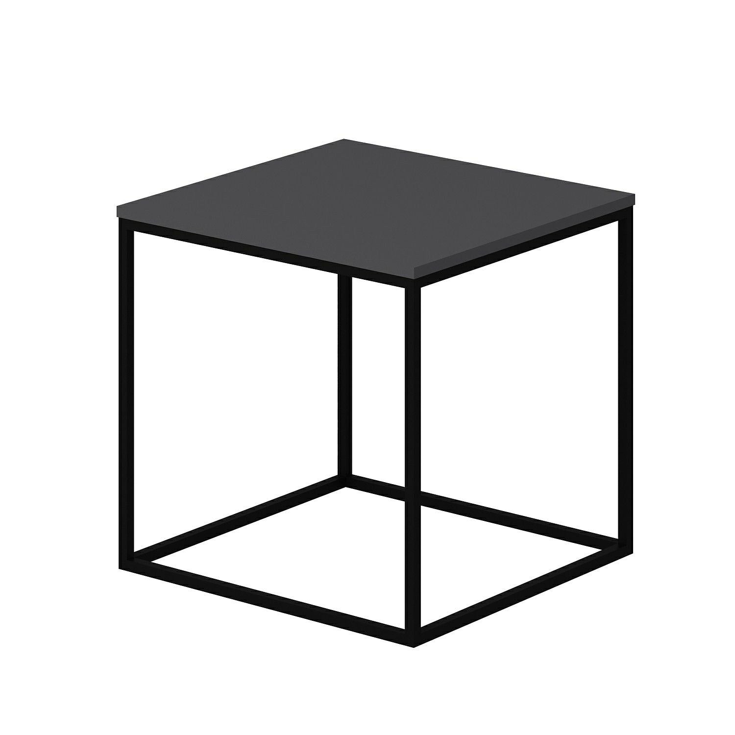 Basak - Anthracite in Anthrazit präsentiert im Onlineshop von KAQTU Design AG. Beistelltisch ist von Hanah Home