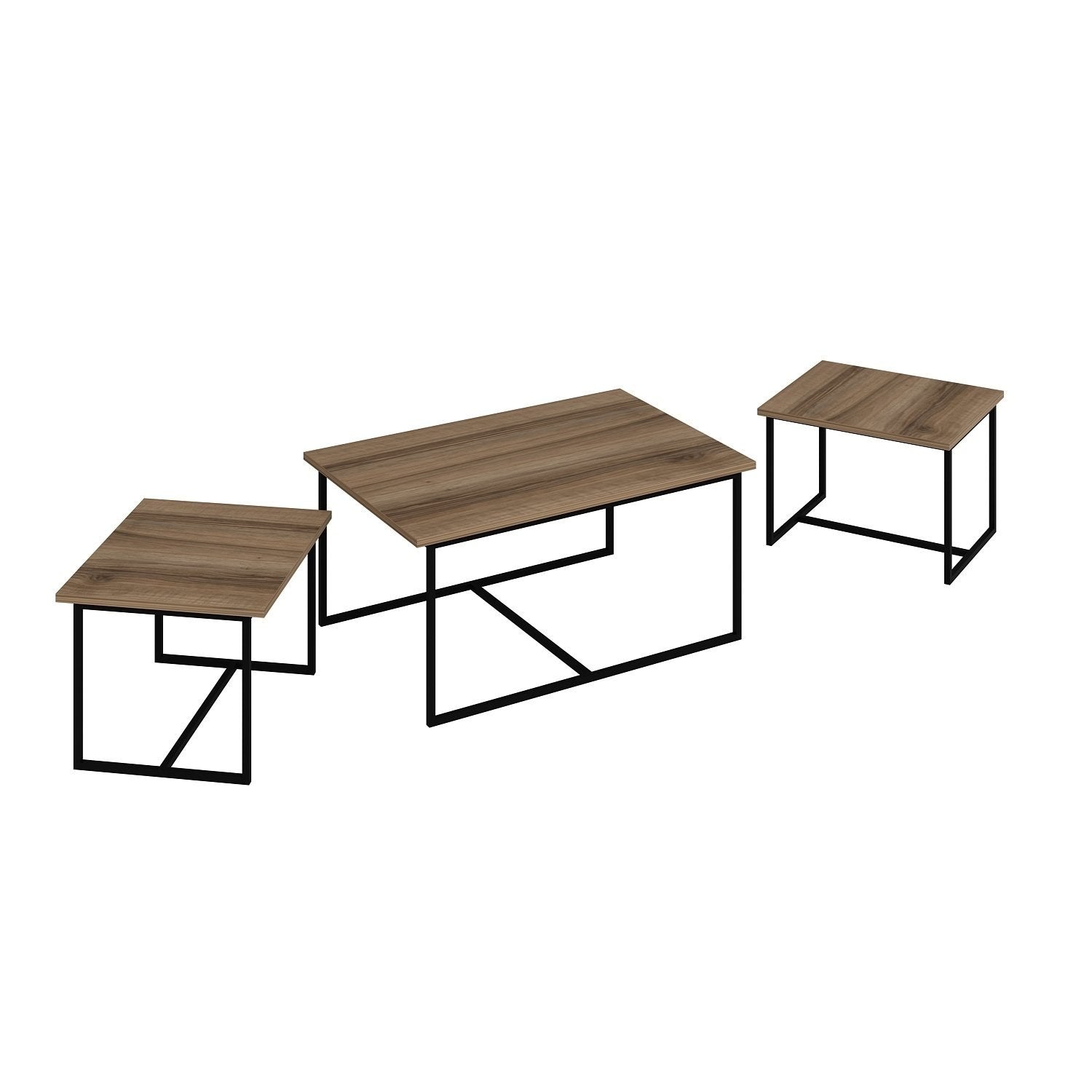 Levada - Walnut in Walnuss präsentiert im Onlineshop von KAQTU Design AG. Beistelltisch ist von Hanah Home