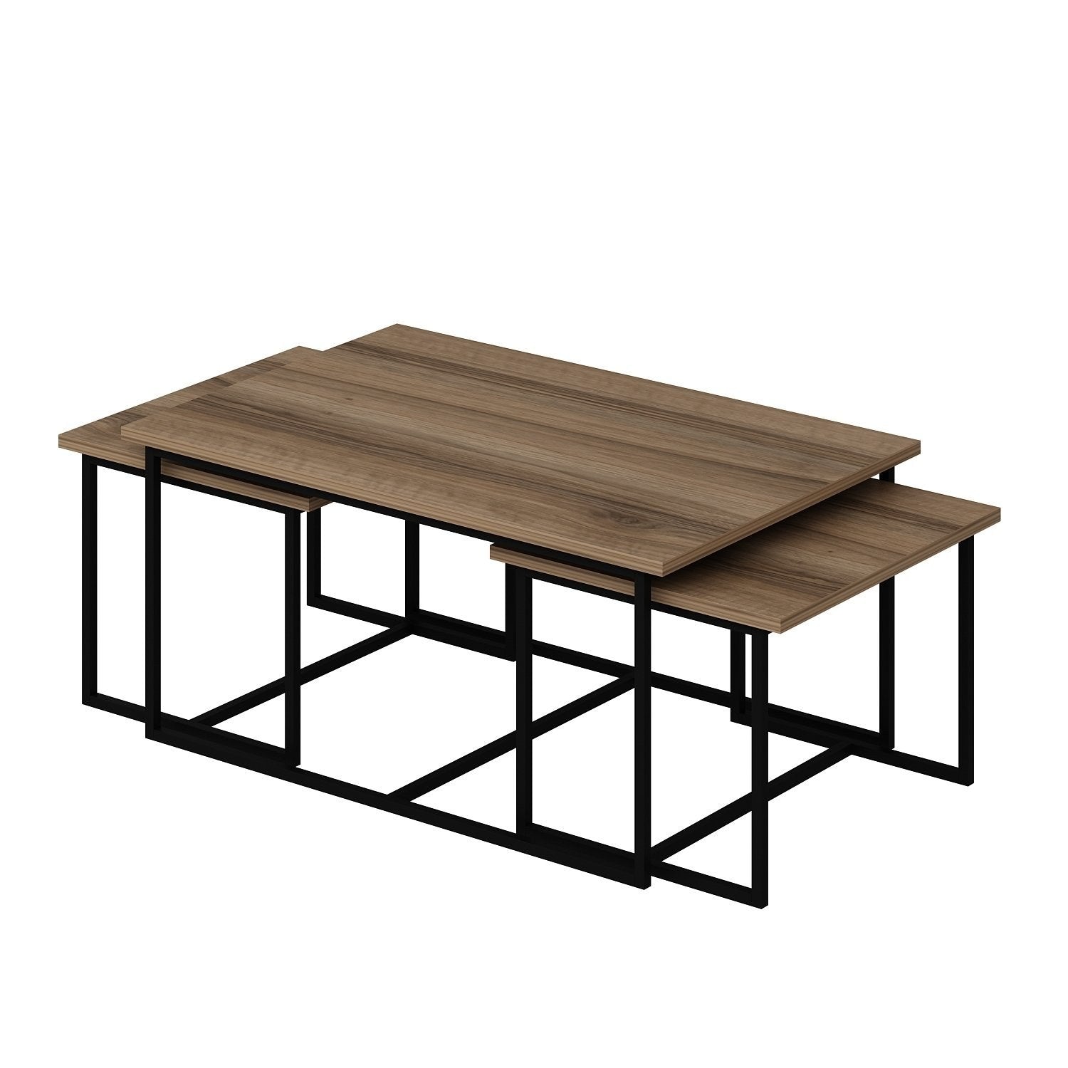 Levada - Walnut in Walnuss präsentiert im Onlineshop von KAQTU Design AG. Beistelltisch ist von Hanah Home