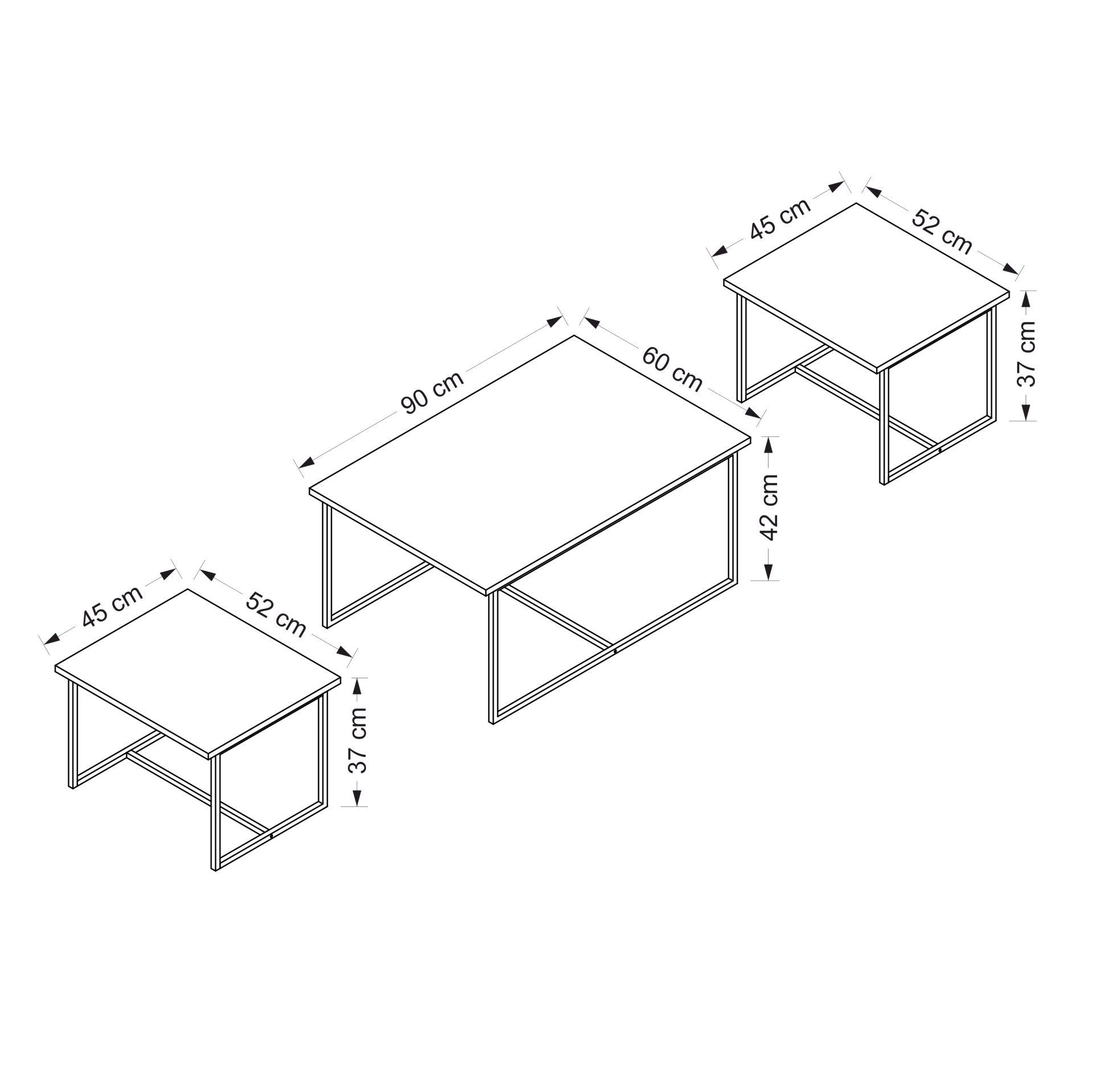 Levada - Walnut in Walnuss präsentiert im Onlineshop von KAQTU Design AG. Beistelltisch ist von Hanah Home