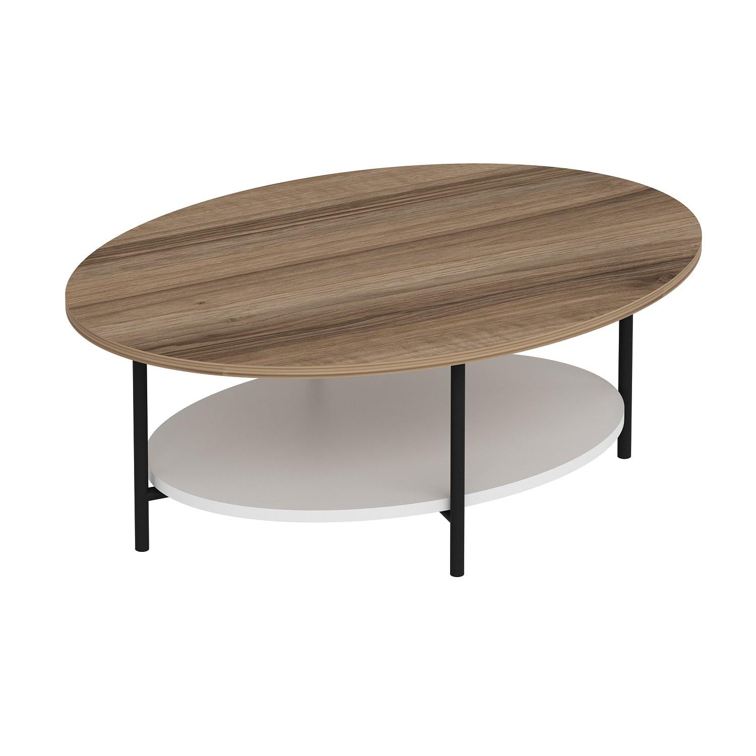 Elis in Eiche Weiss präsentiert im Onlineshop von KAQTU Design AG. Beistelltisch ist von Hanah Home