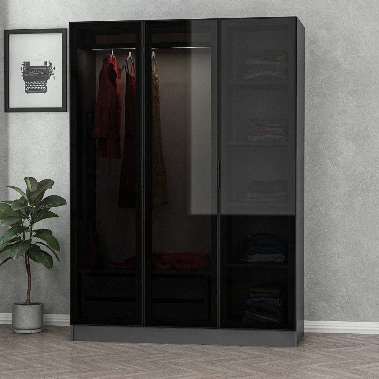 Kale Anthracite Black - 2272 in Anthrazit Schwarz präsentiert im Onlineshop von KAQTU Design AG. Garderobe ist von Hanah Home