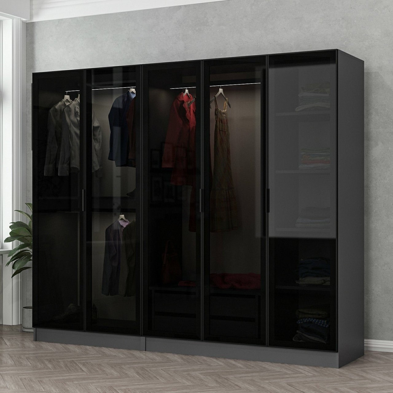 Kale - 6091 in Anthrazit Schwarz präsentiert im Onlineshop von KAQTU Design AG. Garderobe ist von Hanah Home