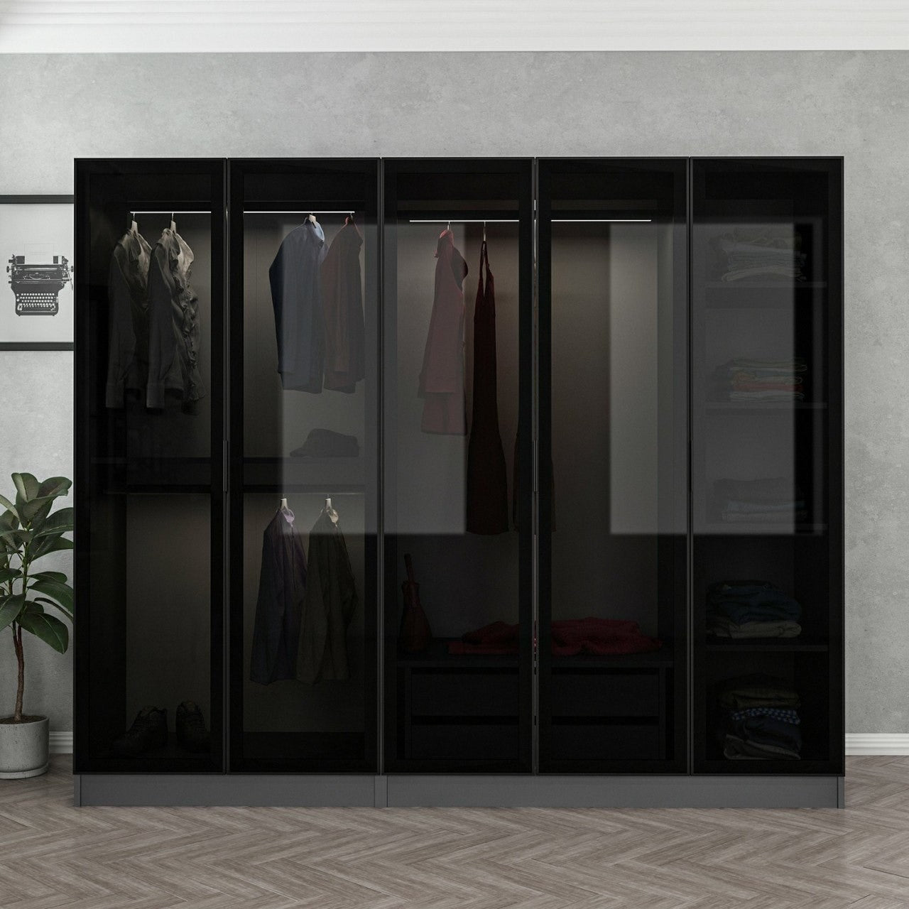 Kale - 6091 in Anthrazit Schwarz präsentiert im Onlineshop von KAQTU Design AG. Garderobe ist von Hanah Home