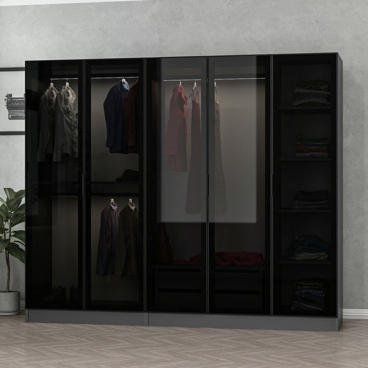 Kale - 6091 in Anthrazit Schwarz präsentiert im Onlineshop von KAQTU Design AG. Garderobe ist von Hanah Home