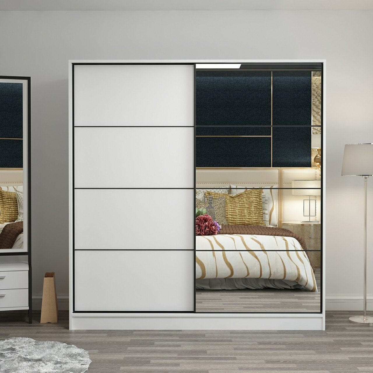 Kale - 3157 in Weiss präsentiert im Onlineshop von KAQTU Design AG. Garderobe ist von Hanah Home