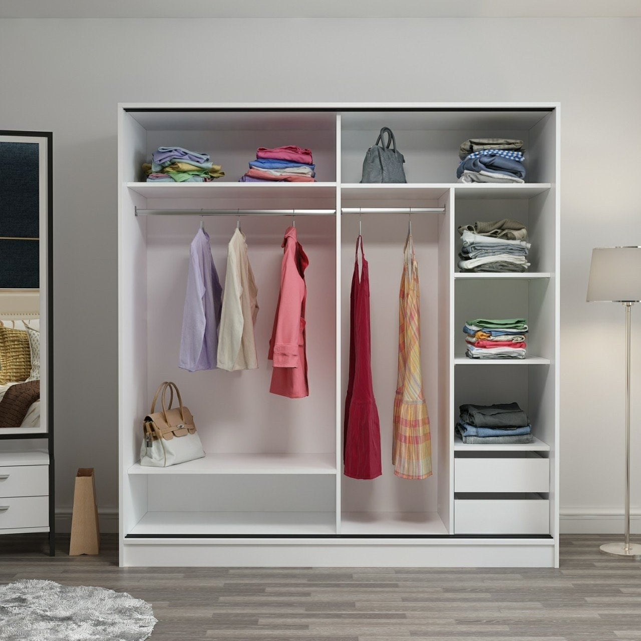 Kale - 3157 in Weiss präsentiert im Onlineshop von KAQTU Design AG. Garderobe ist von Hanah Home