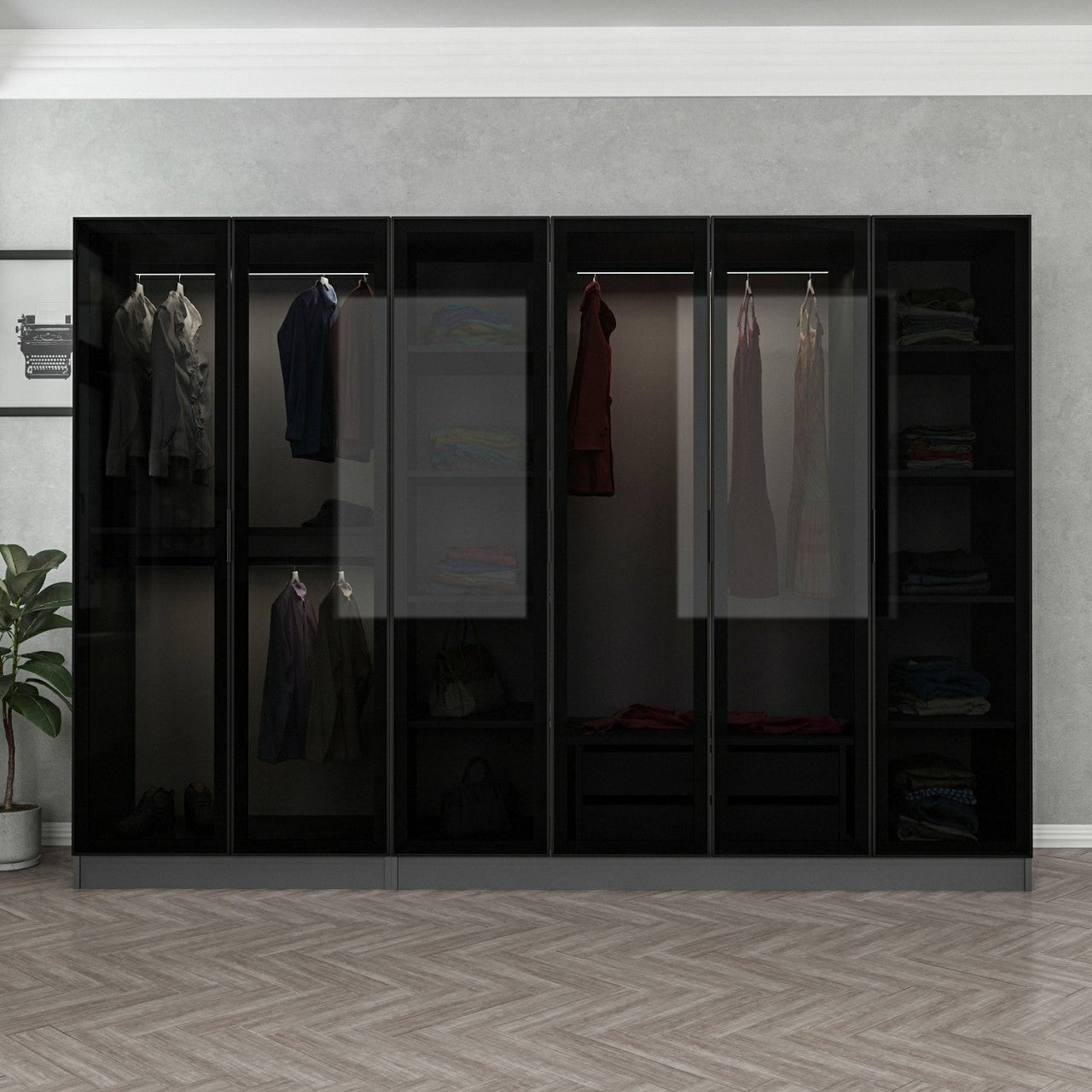 Kale - 6092 in Anthrazit Schwarz präsentiert im Onlineshop von KAQTU Design AG. Garderobe ist von Hanah Home