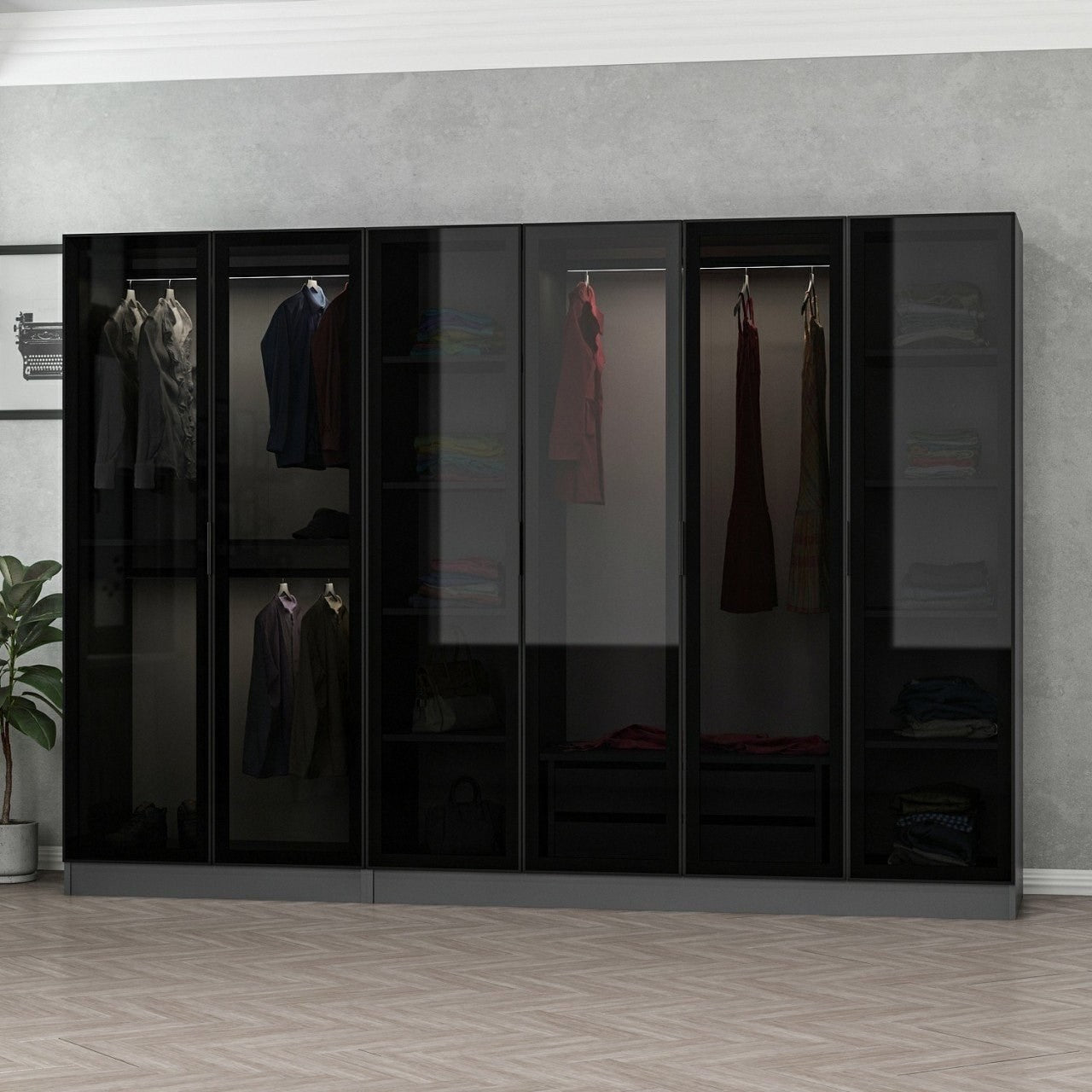 Kale - 6092 in Anthrazit Schwarz präsentiert im Onlineshop von KAQTU Design AG. Garderobe ist von Hanah Home