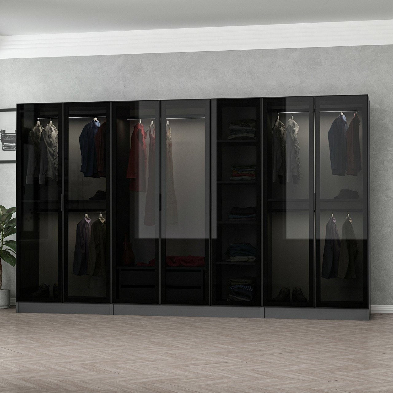 Kale - 6094 in Anthrazit Schwarz präsentiert im Onlineshop von KAQTU Design AG. Garderobe ist von Hanah Home