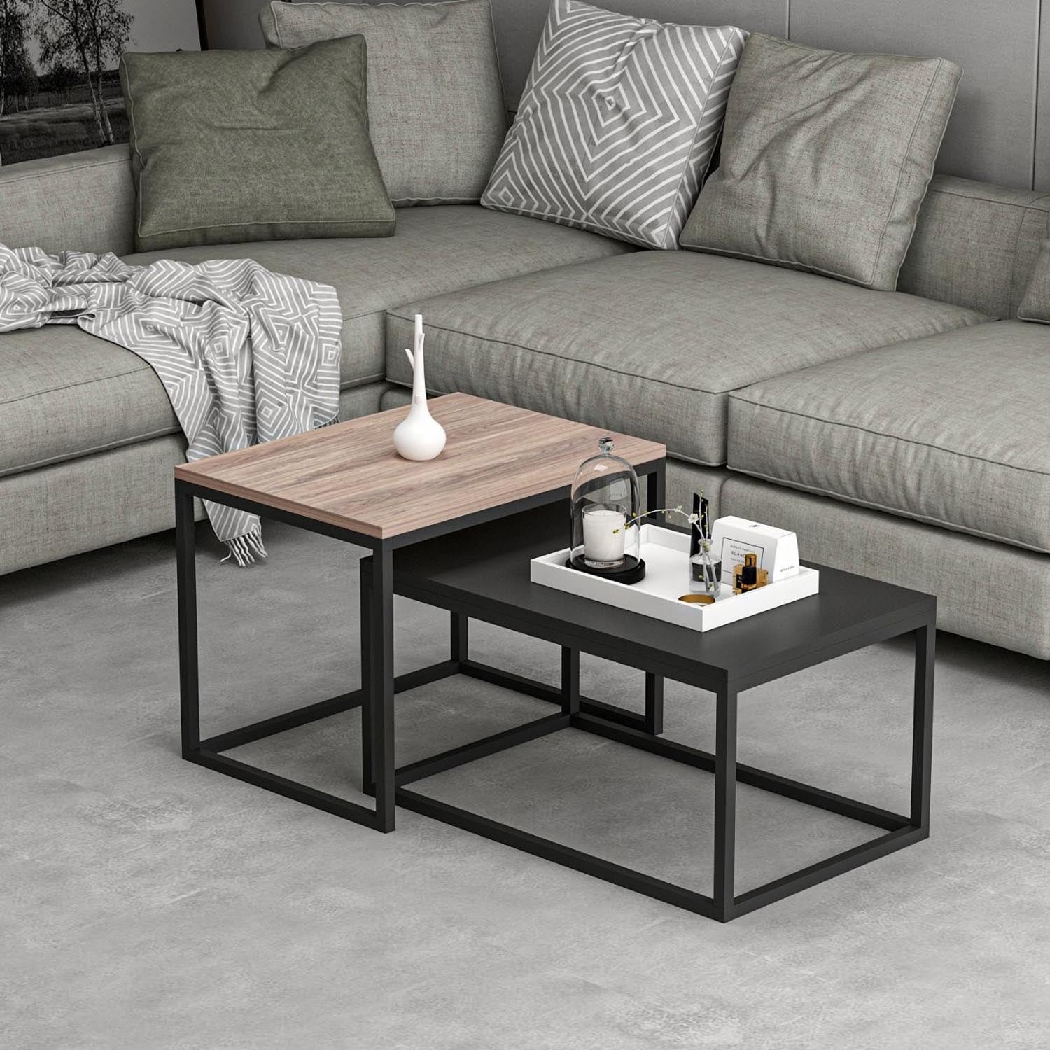 Leka - Black in Schwarz präsentiert im Onlineshop von KAQTU Design AG. Beistelltisch ist von Hanah Home