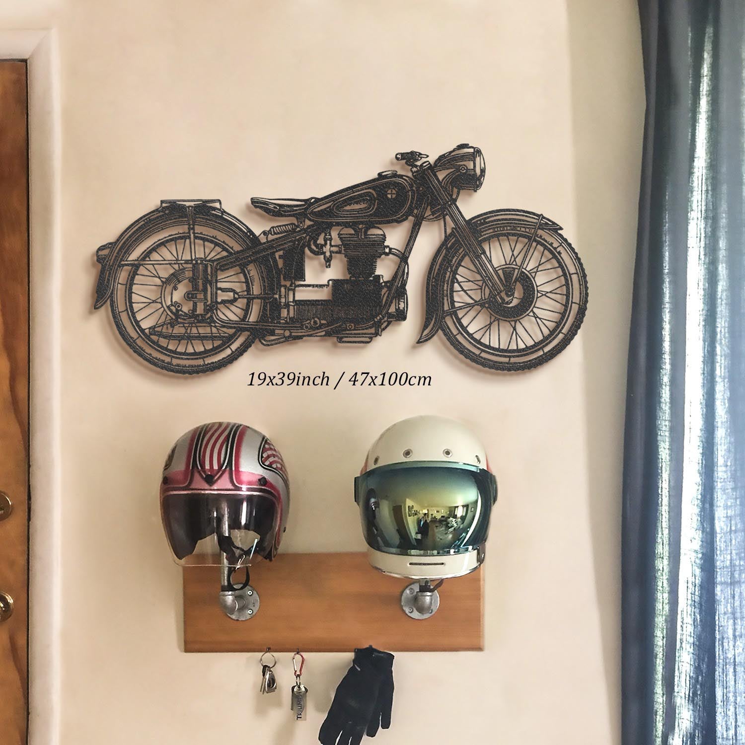 Cafe Racer - APT222LS in Schwarz präsentiert im Onlineshop von KAQTU Design AG. Wanddeko ist von Wallity