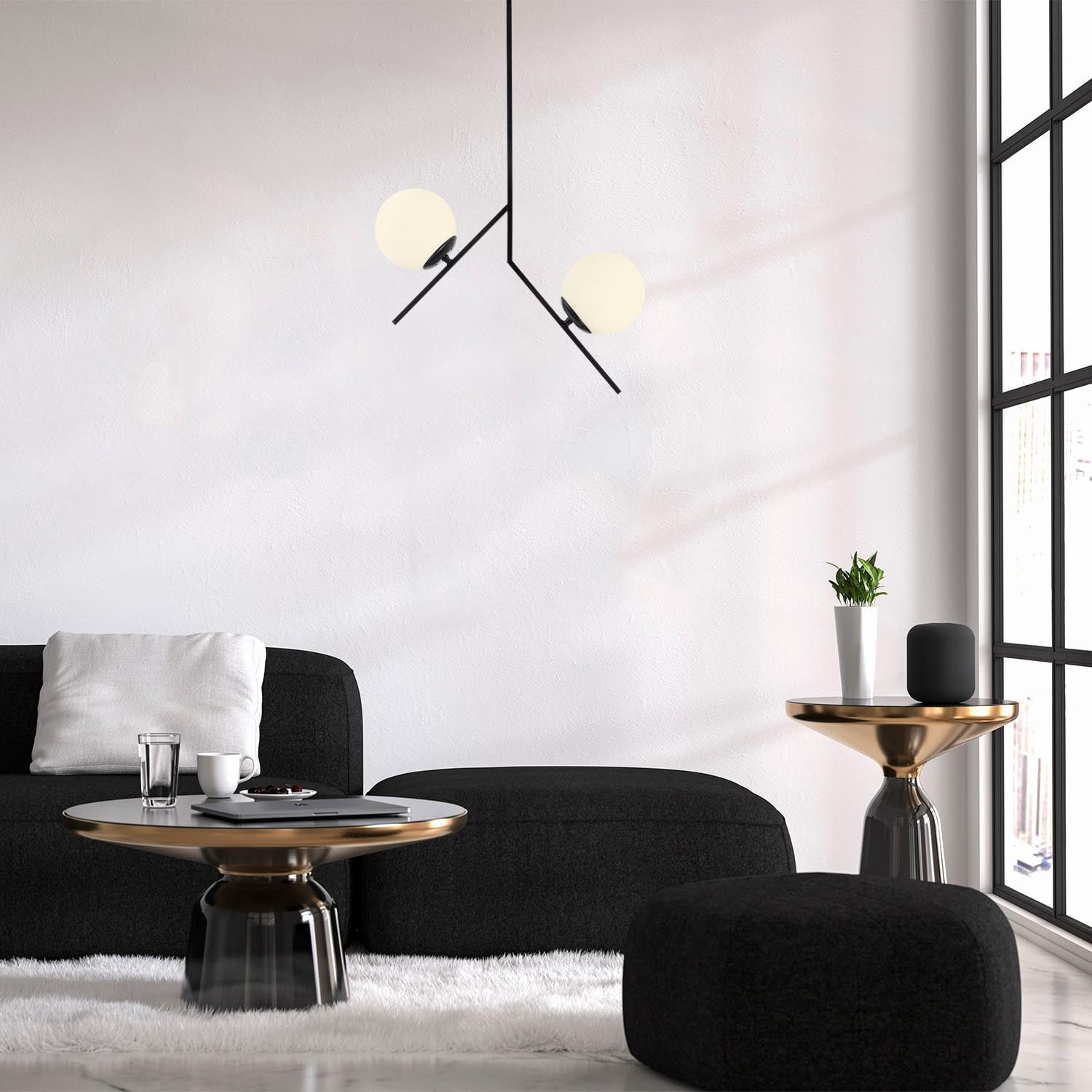Dolunay - 144-AV in Schwarz präsentiert im Onlineshop von KAQTU Design AG. Pendelleuchte ist von Opviq