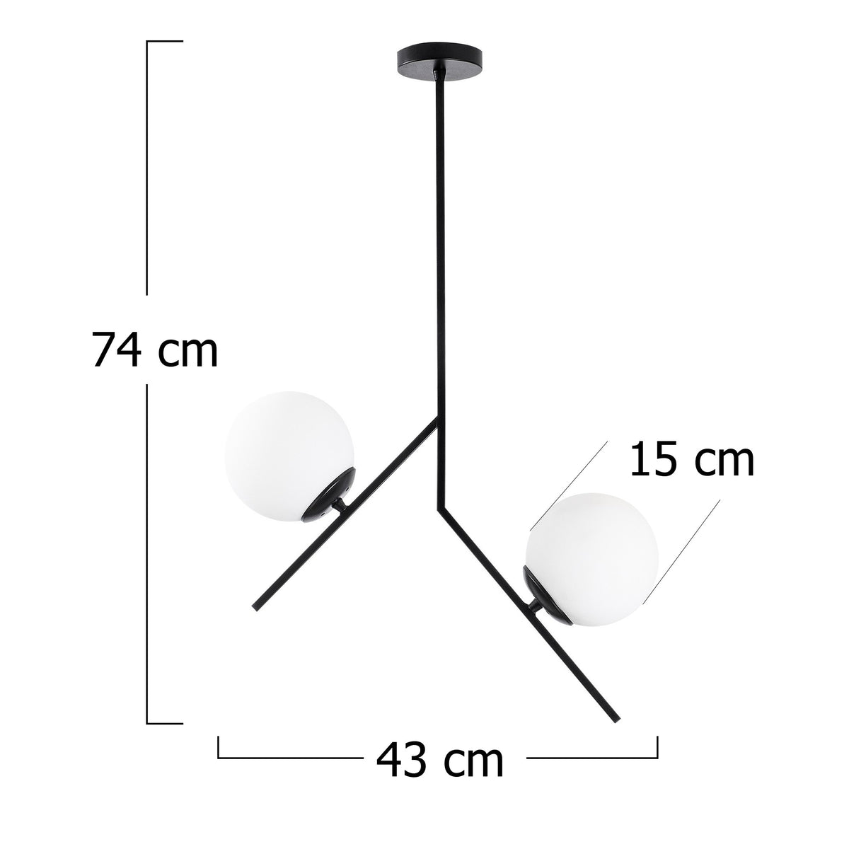 Dolunay Pendellampe - Schwarz in Schwarz präsentiert im Onlineshop von KAQTU Design AG. Pendelleuchte ist von Opviq