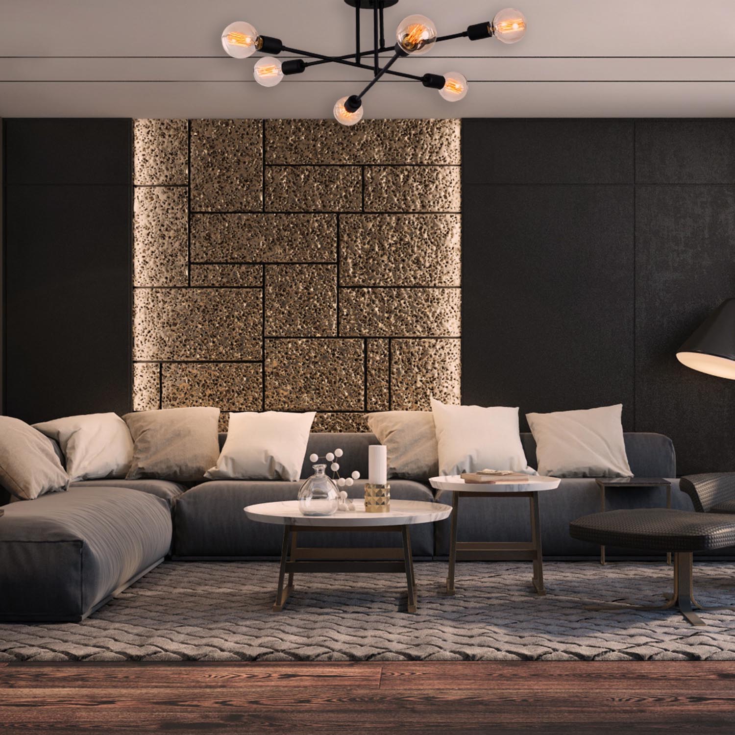 Flower - 174-AV in Schwarz präsentiert im Onlineshop von KAQTU Design AG. Pendelleuchte ist von Opviq