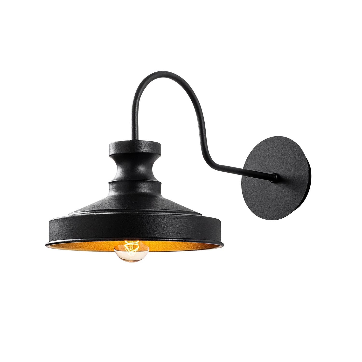 Berceste - 182BLACK-A in Schwarz präsentiert im Onlineshop von KAQTU Design AG. Wandleuchte ist von Opviq