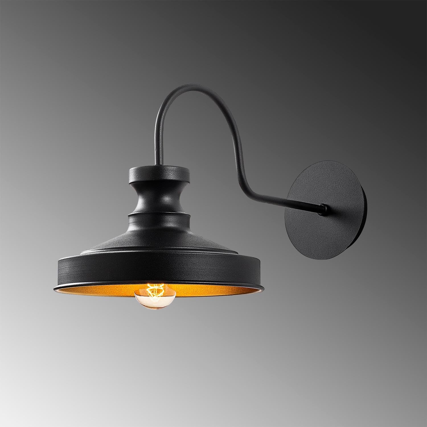 Berceste - 182BLACK-A in Schwarz präsentiert im Onlineshop von KAQTU Design AG. Wandleuchte ist von Opviq