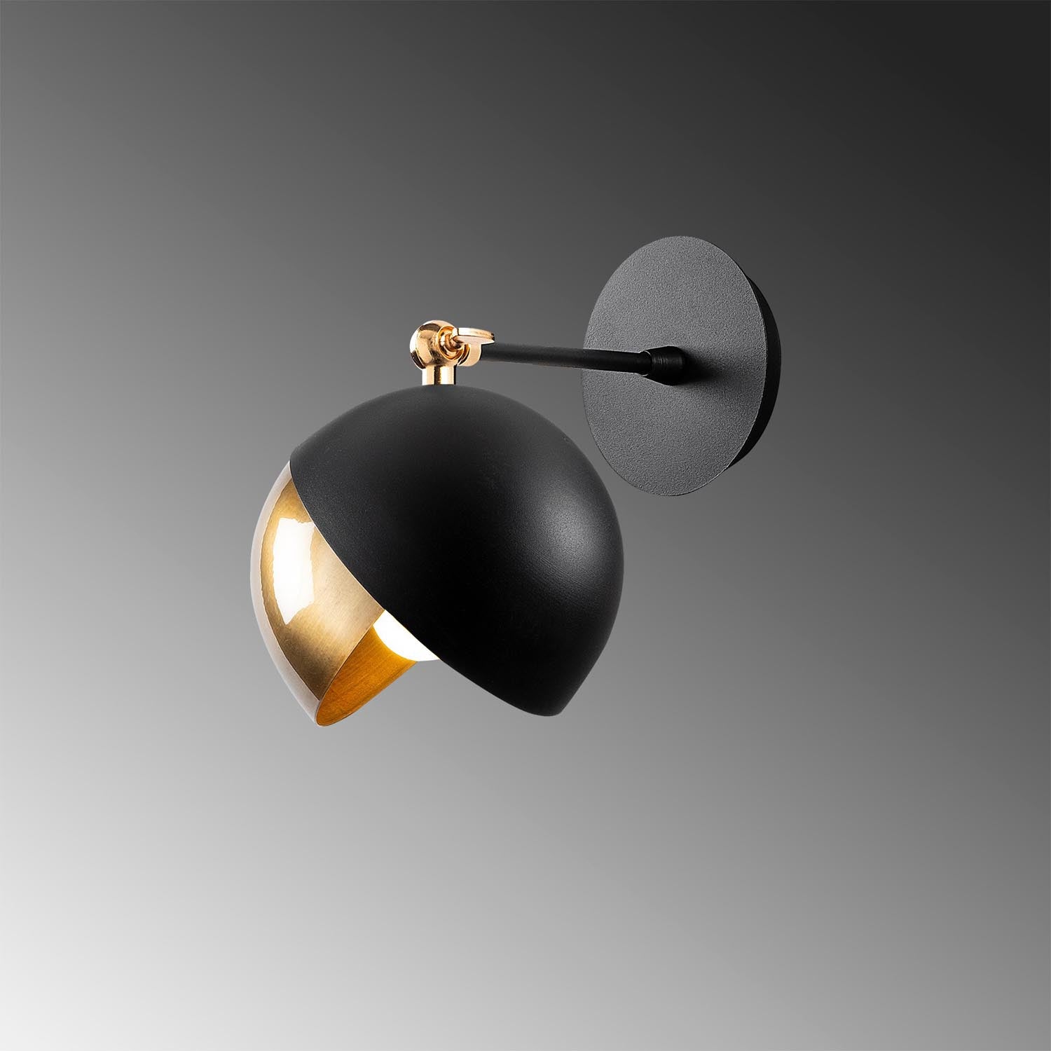 Berceste - 252-A in Schwarz Gold präsentiert im Onlineshop von KAQTU Design AG. Wandleuchte ist von Opviq