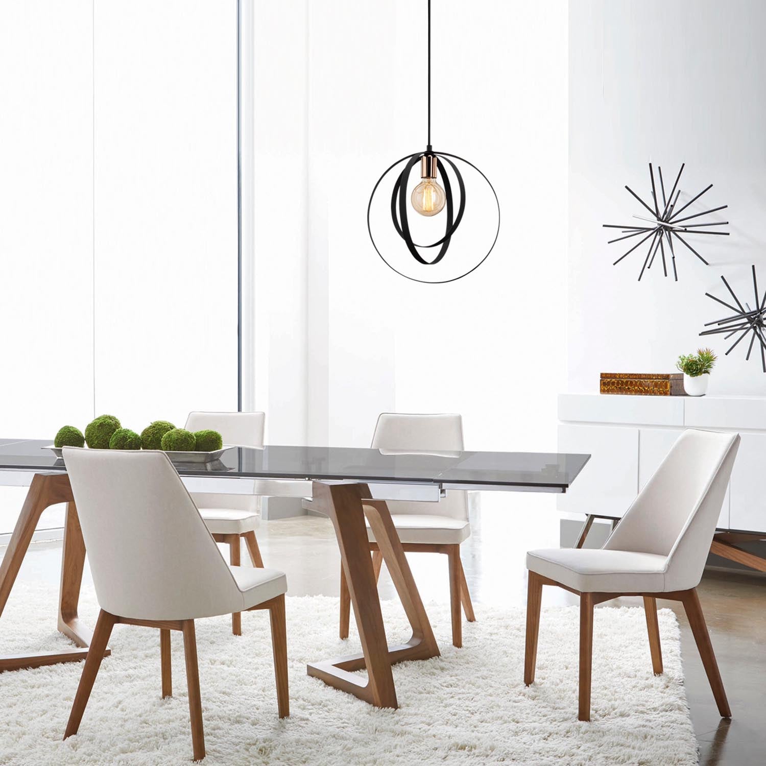 Vaveyla - 446-S in Schwarz präsentiert im Onlineshop von KAQTU Design AG. Pendelleuchte ist von Opviq
