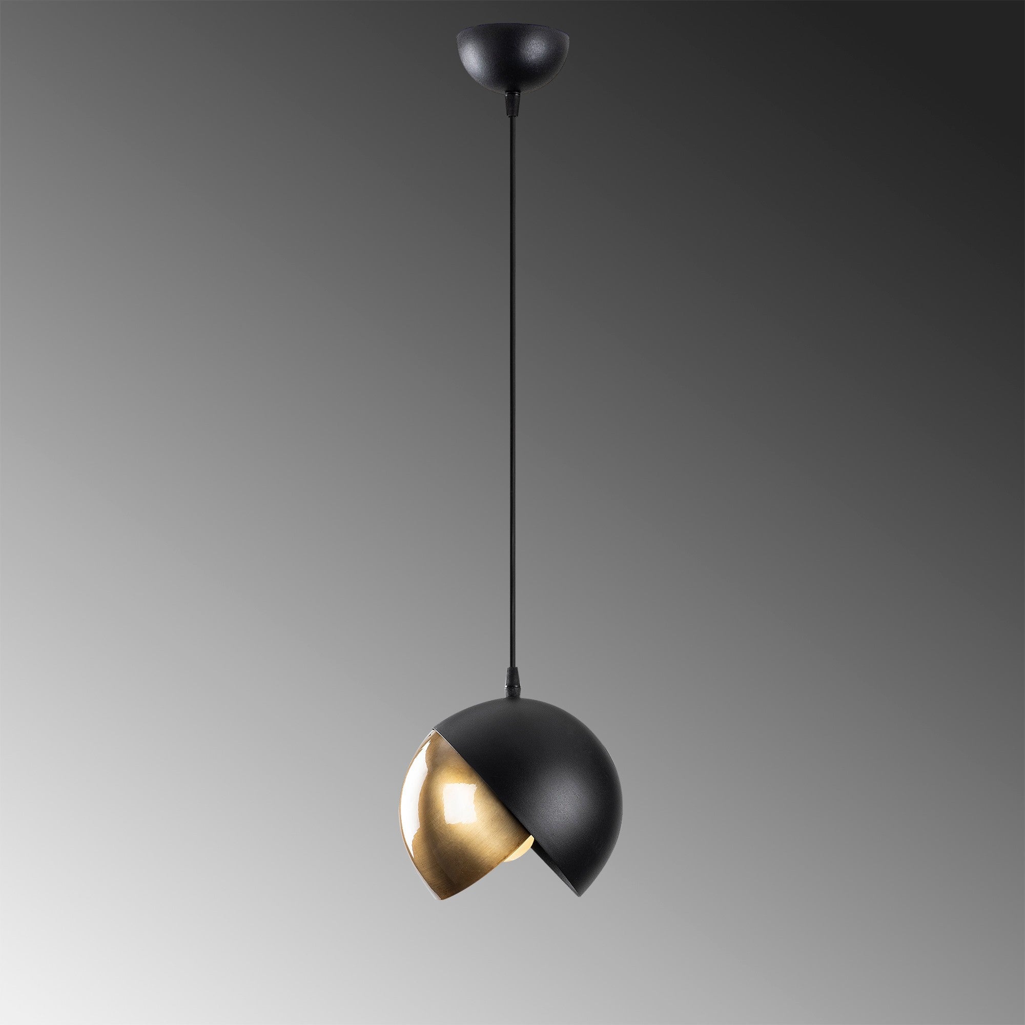 Berceste - 252-S in Schwarz Gold präsentiert im Onlineshop von KAQTU Design AG. Pendelleuchte ist von Opviq