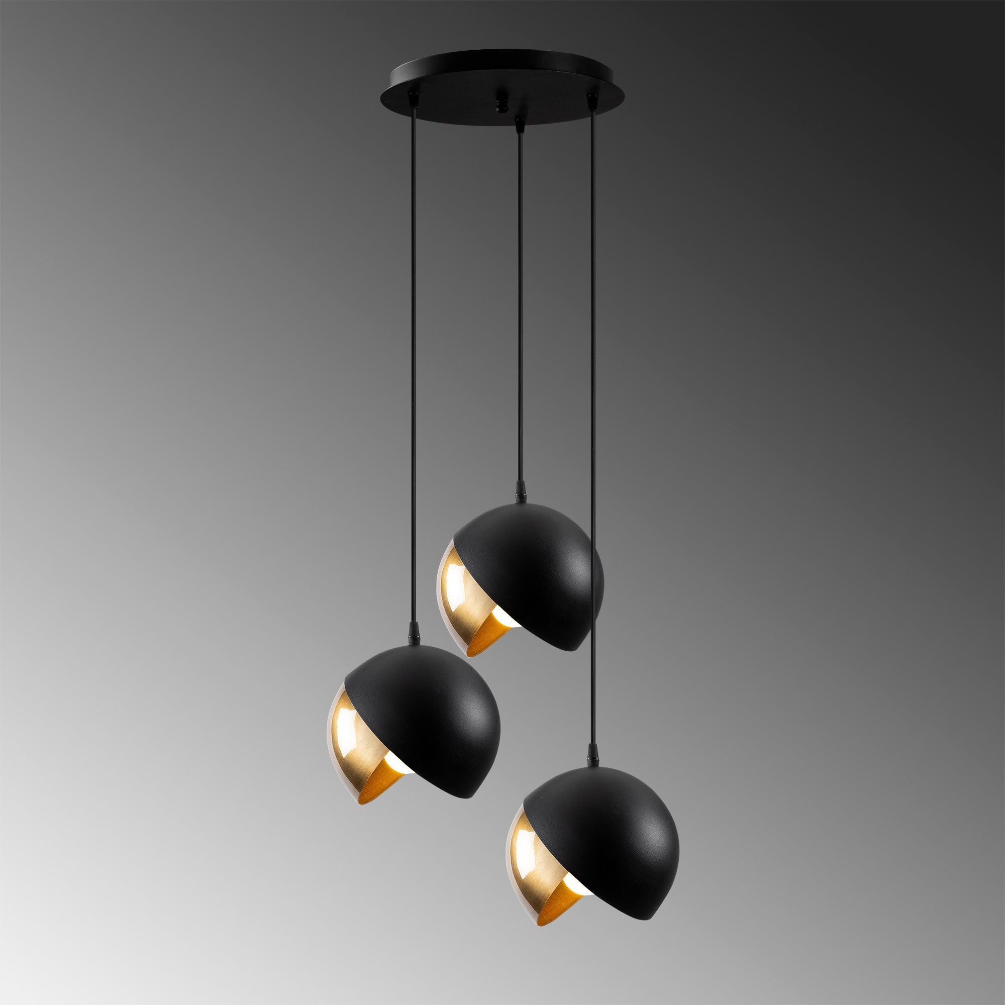 Berceste - 252-S2 in Schwarz Gold präsentiert im Onlineshop von KAQTU Design AG. Pendelleuchte ist von Opviq