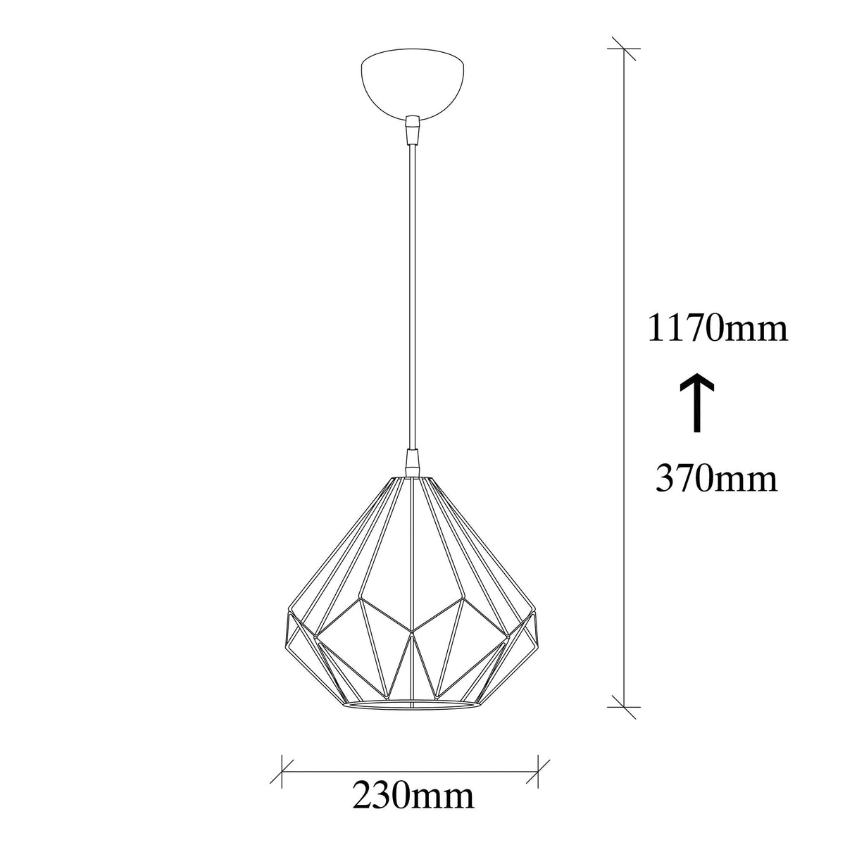 Diamond Pendellampe - Schwarz in Schwarz präsentiert im Onlineshop von KAQTU Design AG. Pendelleuchte ist von Opviq