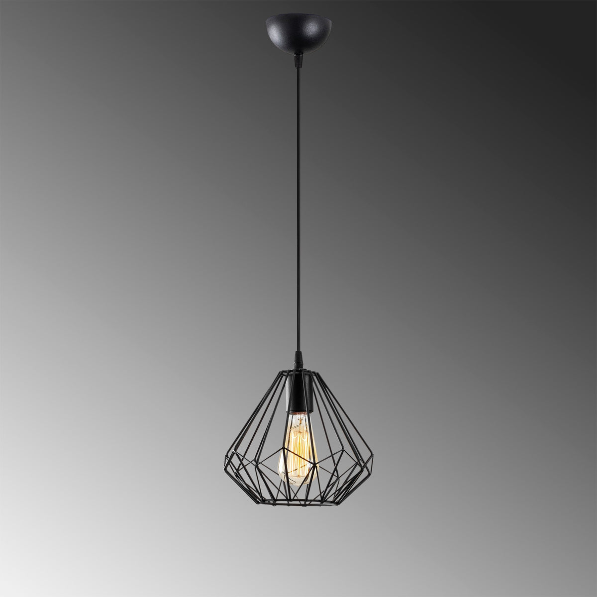 Diamond Pendellampe - Schwarz in Schwarz präsentiert im Onlineshop von KAQTU Design AG. Pendelleuchte ist von Opviq