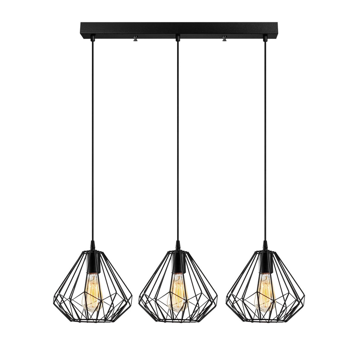 Diamond Pendellampe - Schwarz in Schwarz präsentiert im Onlineshop von KAQTU Design AG. Pendelleuchte ist von Opviq