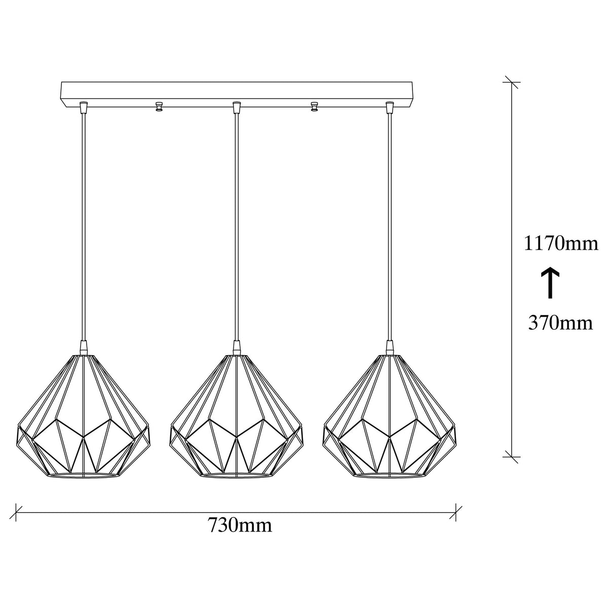 Diamond Pendellampe - Schwarz in Schwarz präsentiert im Onlineshop von KAQTU Design AG. Pendelleuchte ist von Opviq