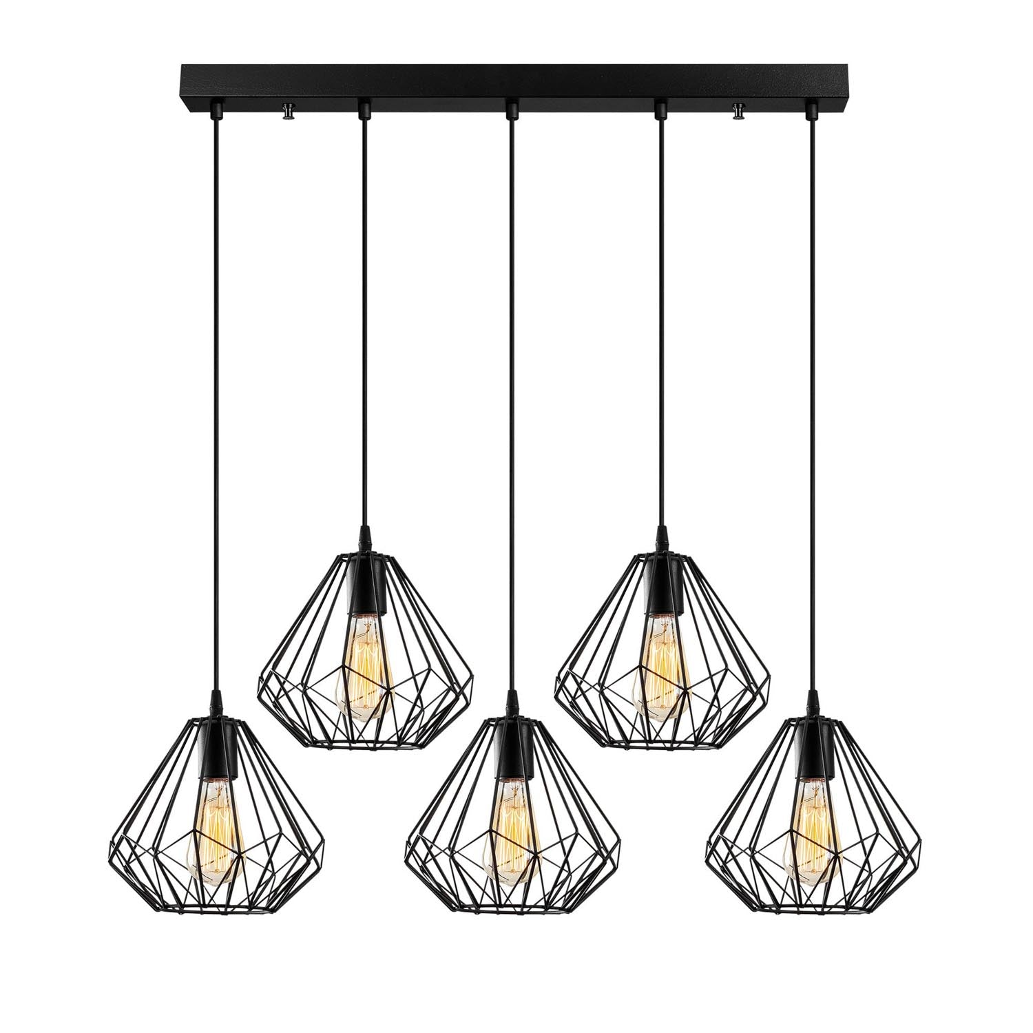 Diamond - 704-5S1 in Schwarz präsentiert im Onlineshop von KAQTU Design AG. Pendelleuchte ist von Opviq
