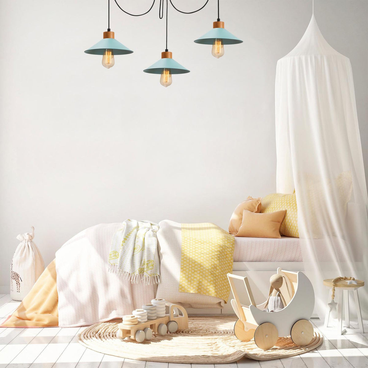 Manavgat Pendellampe - Türkis in Türkis präsentiert im Onlineshop von KAQTU Design AG. Pendelleuchte ist von Opviq