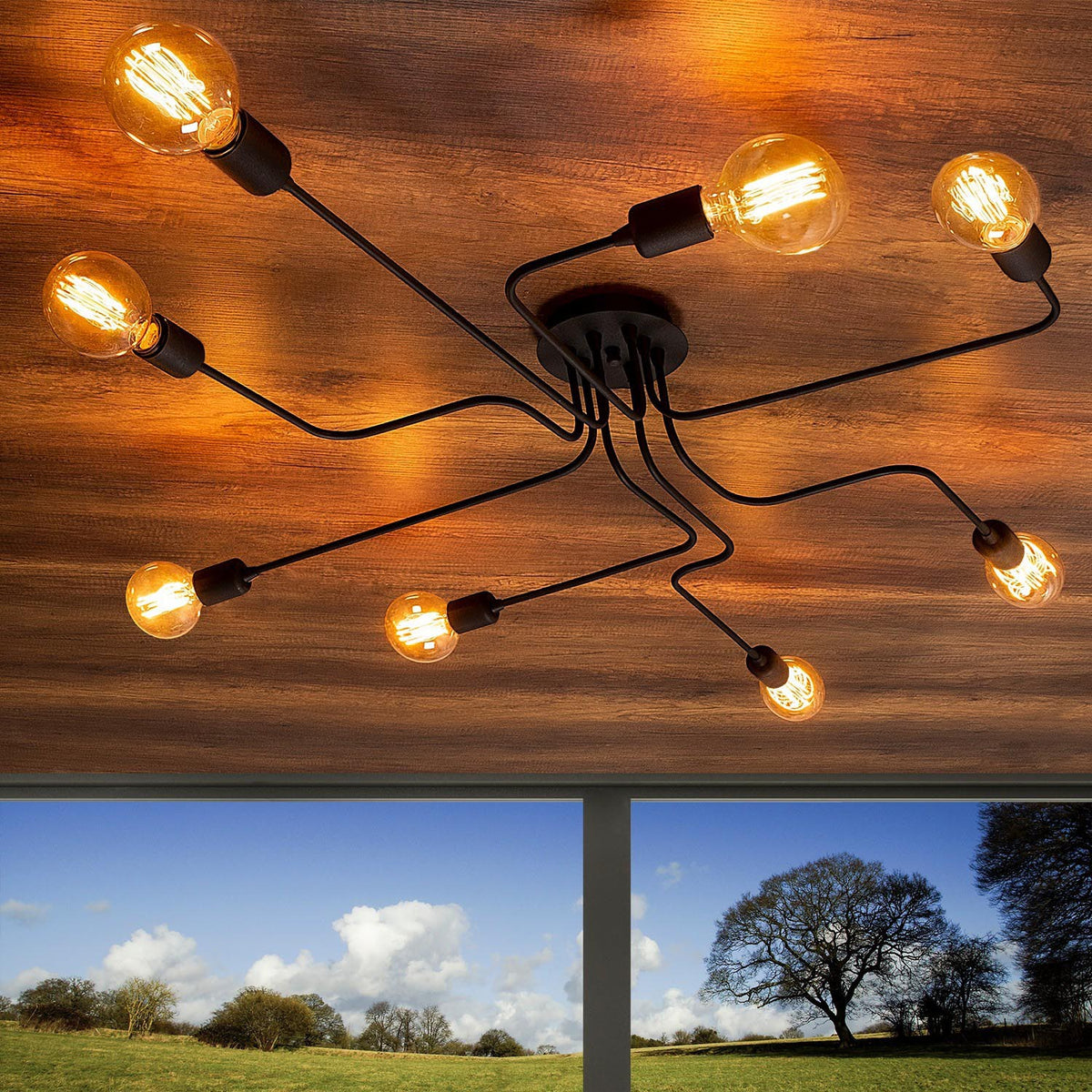 Truva Deckenlampe - Schwarz in Schwarz präsentiert im Onlineshop von KAQTU Design AG. Deckenleuchte ist von Opviq