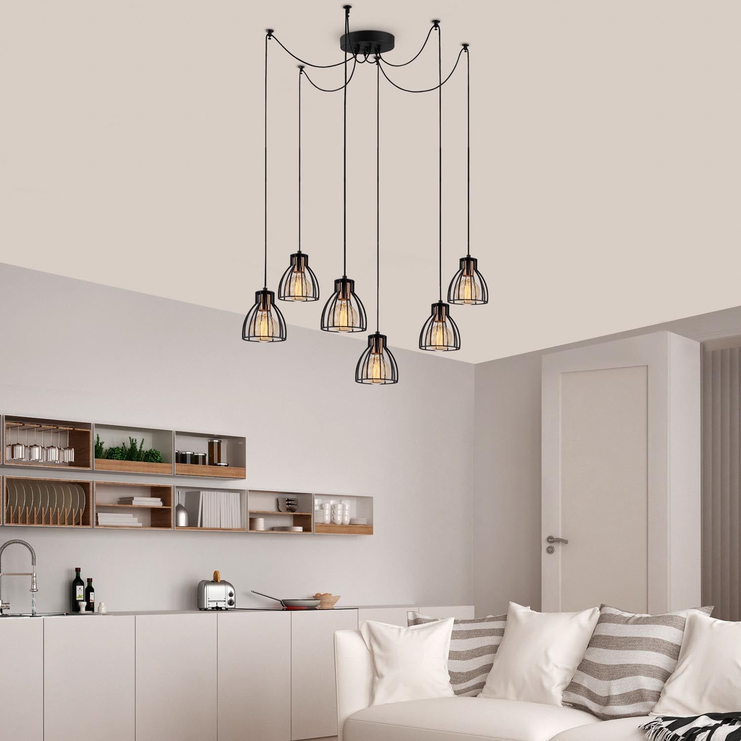 Kemah - N-1233 in Schwarz präsentiert im Onlineshop von KAQTU Design AG. Pendelleuchte ist von Opviq