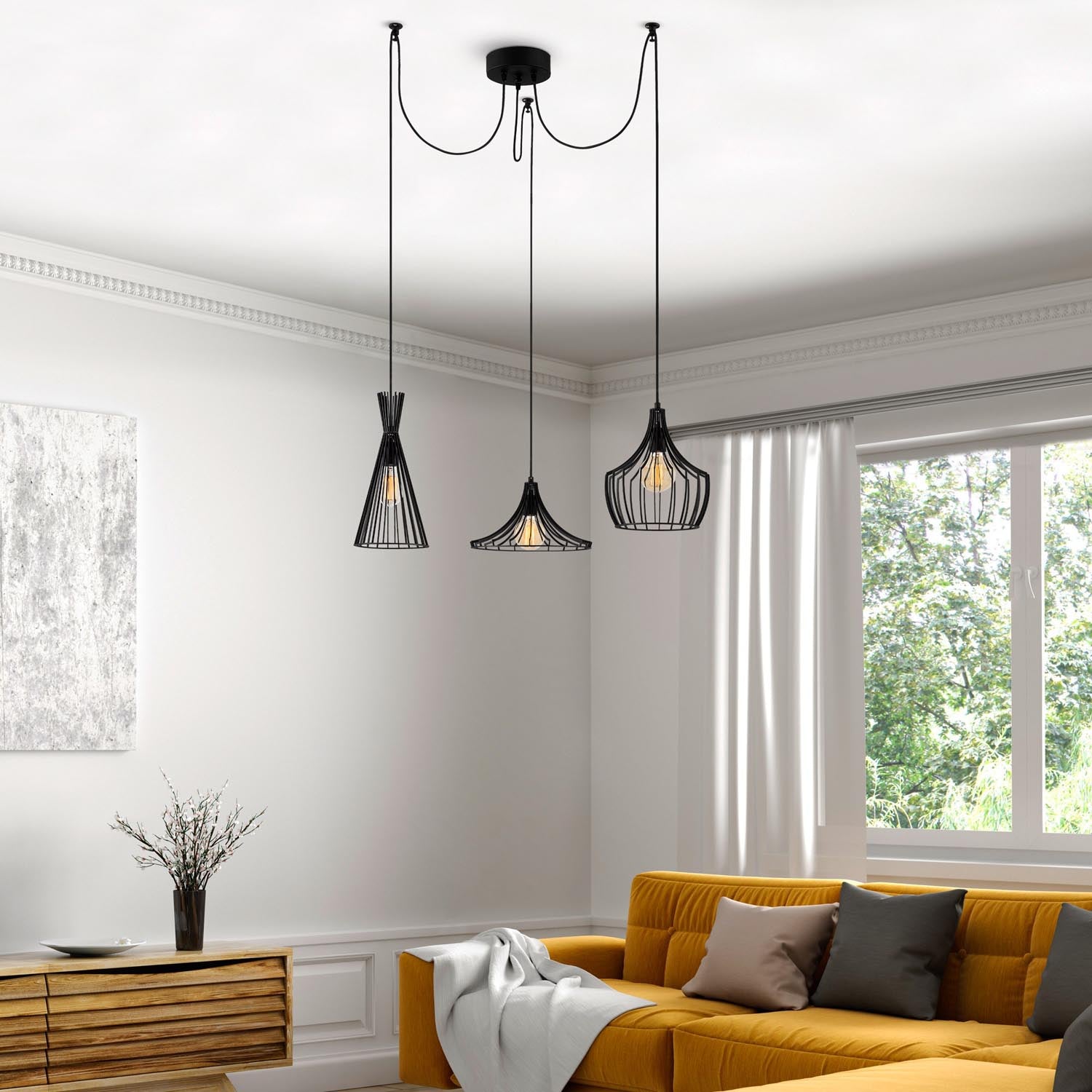 Mezopotamya - N-1291 in Schwarz präsentiert im Onlineshop von KAQTU Design AG. Pendelleuchte ist von Opviq